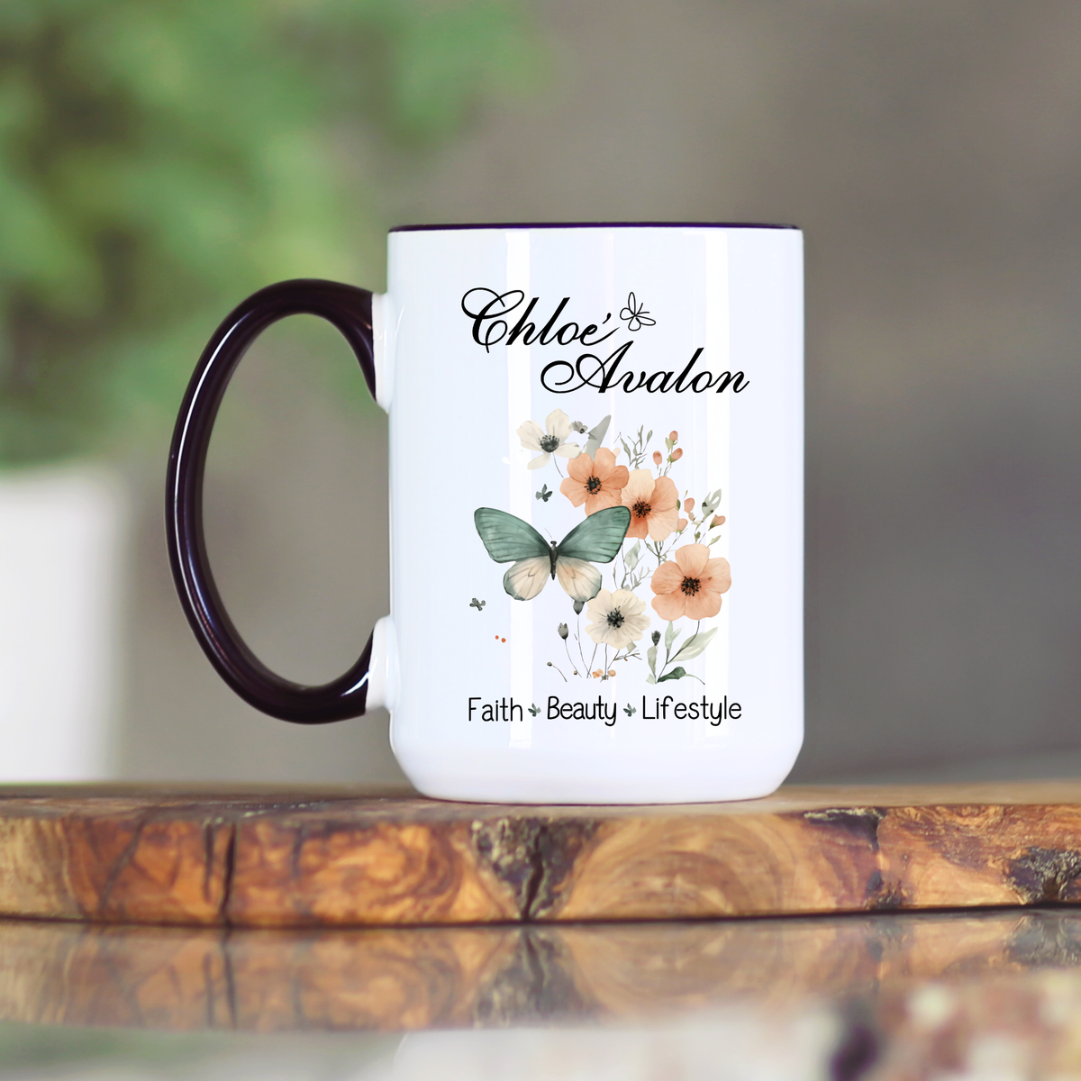 CHLOE' AVALON PEACEFUL MORNINGS BUNDLE — Signature 15 oz Mug + 8 oz Soy Candle