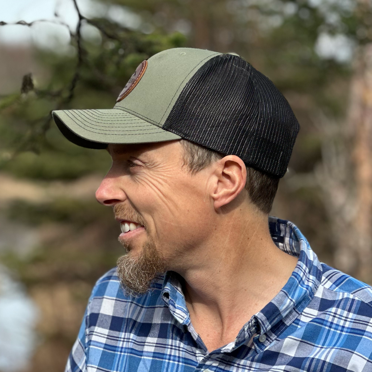 MONTANA HAVEN LEATHER PATCH HAT — Green
