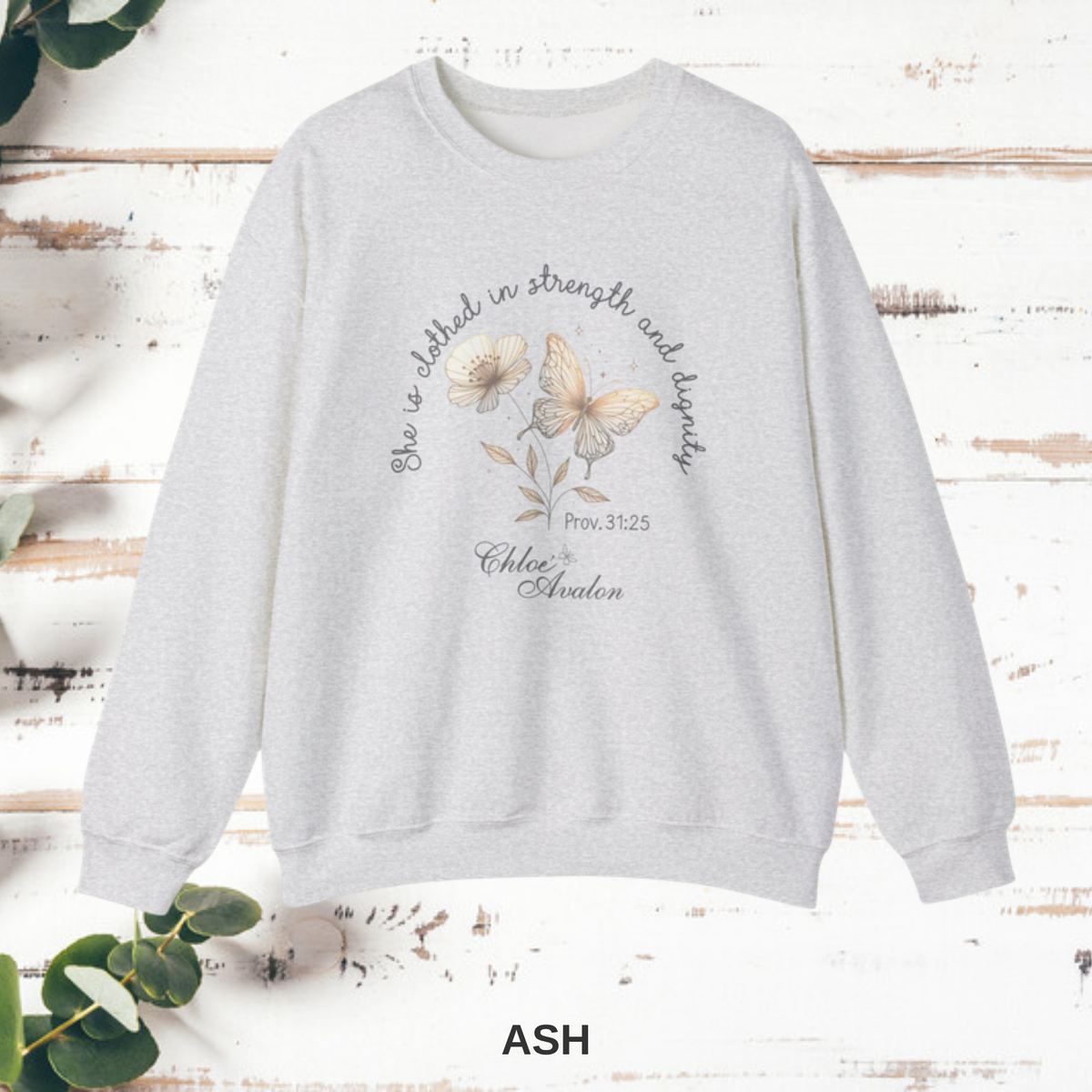Chloé Avalon Faith Crewneck Sweatshirt — Ash