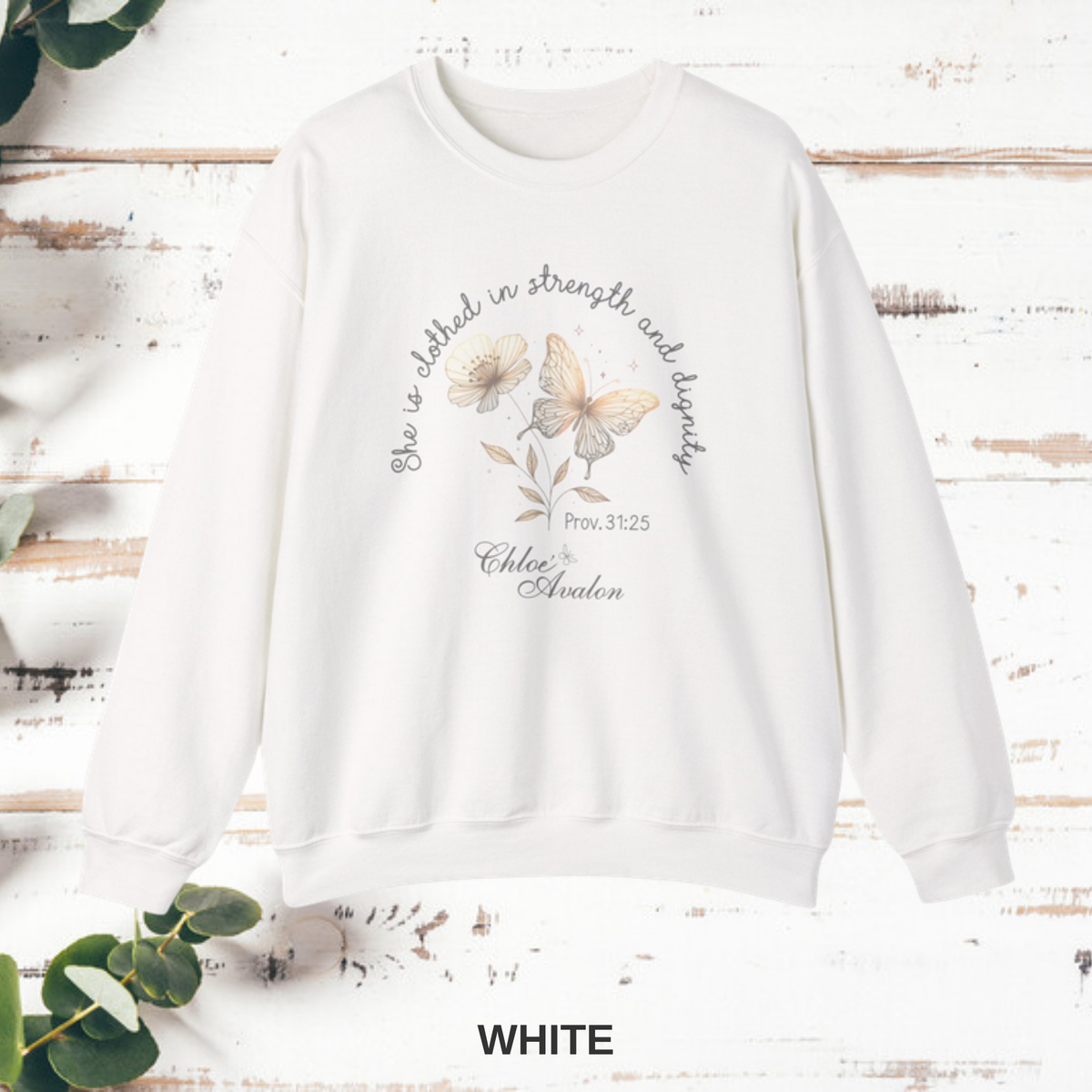 Chloé Avalon Faith Crewneck Sweatshirt — White