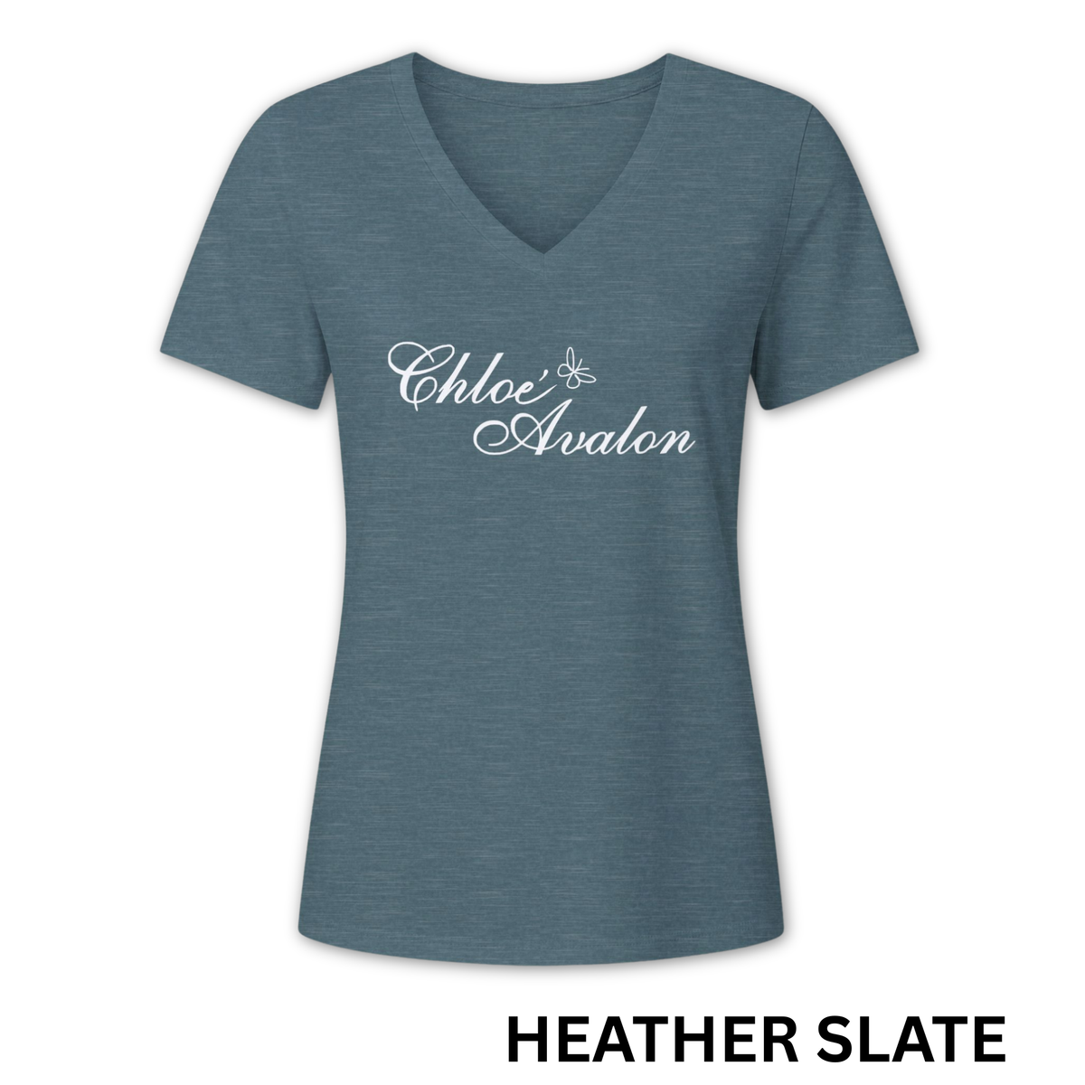 Chloé Avalon Signature V-Neck in Heather Slate