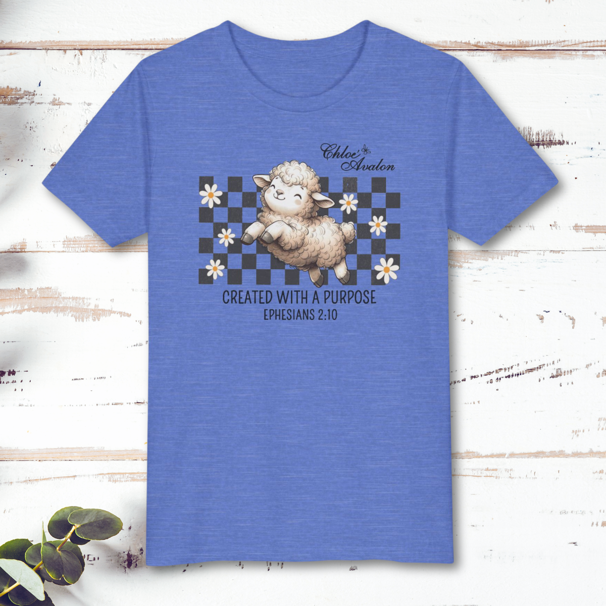 Chloé Avalon Youth Tee — Heather Columbia Blue