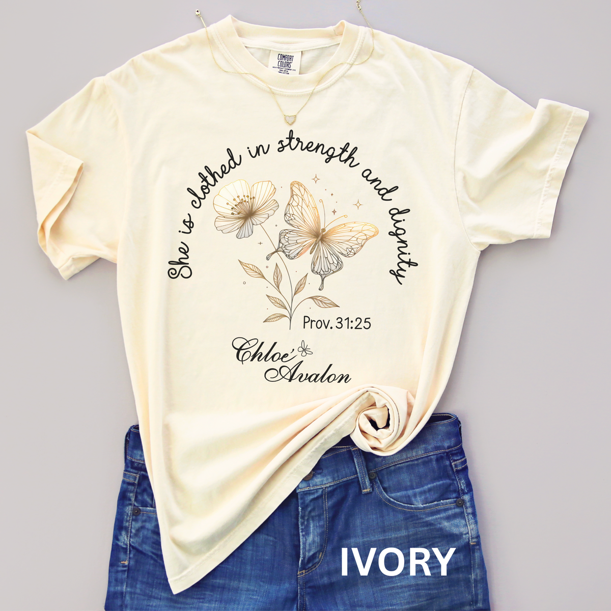 Chloé Avalon Faith Tee — Ivory