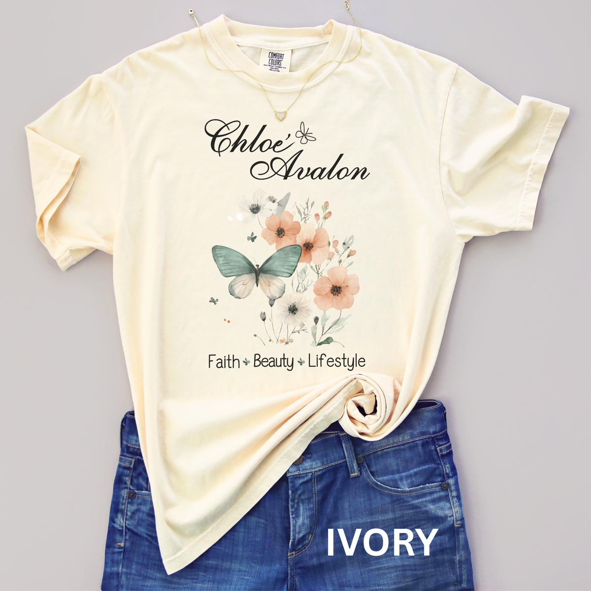 Chloé Avalon Logo Tee — Ivory