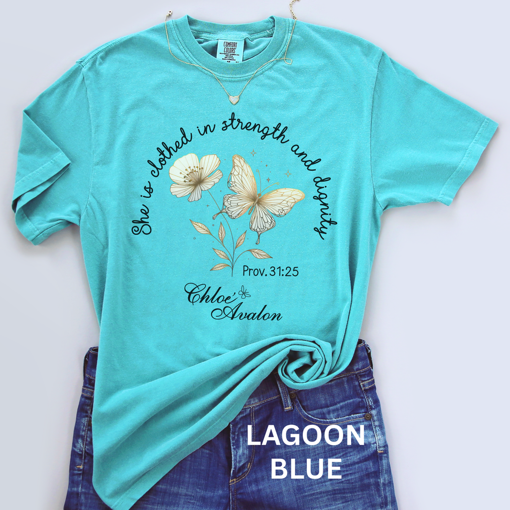 Chloé Avalon Faith Tee — Lagoon Blue