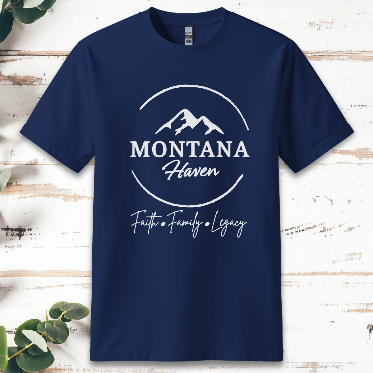 Montana Haven Logo Tee — Navy