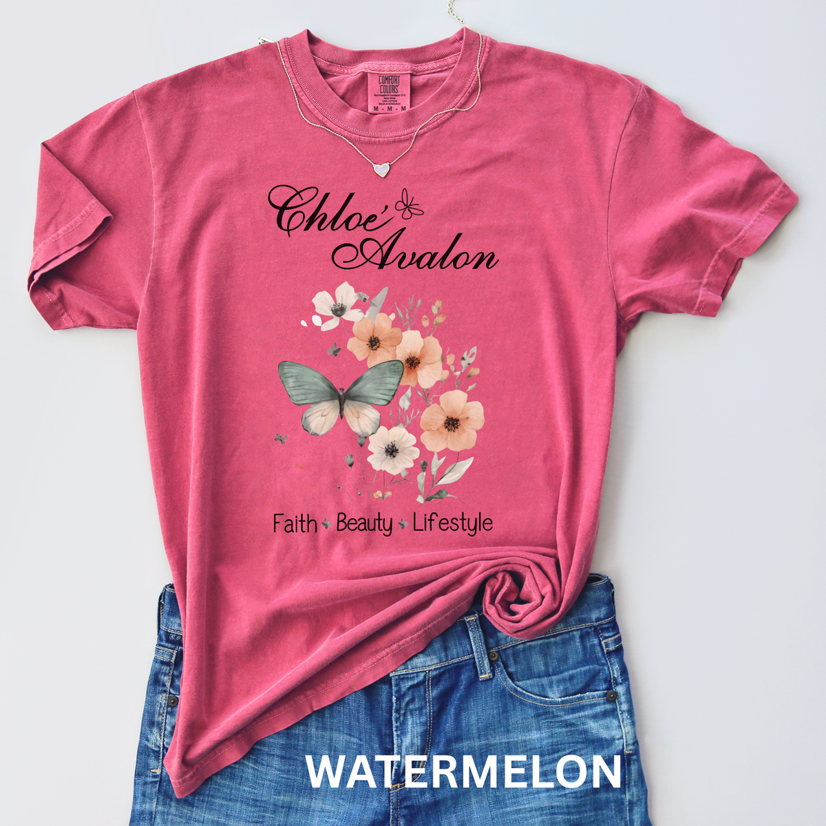 Chloé Avalon Logo Tee — Watermelon